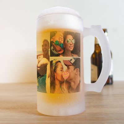Jarra de cerveza con 5 imágenes