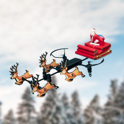Drone volador de Papá Noel